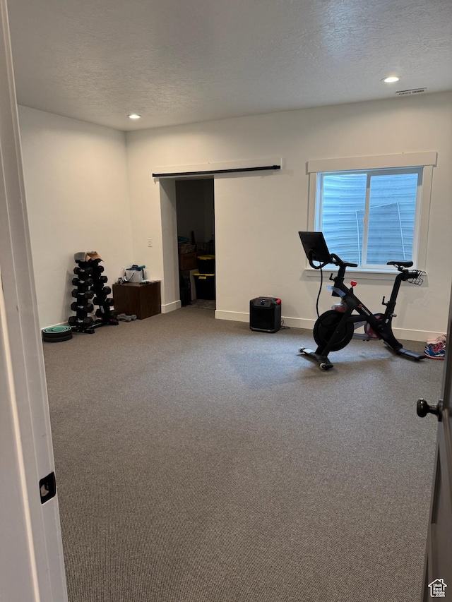 142 S 3500 W, Maeser, UT 84078 - workout area with recessed lighting, visible vents, baseboards, and a textured ceiling