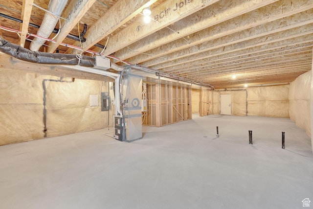 6161 W Teton Ranch Dr Unit 342, Herriman, UT 84096 - unfinished below grade area with electric panel and heating unit