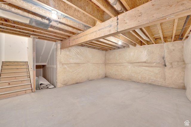 6161 W Teton Ranch Dr Unit 342, Herriman, UT 84096 - unfinished basement with stairway