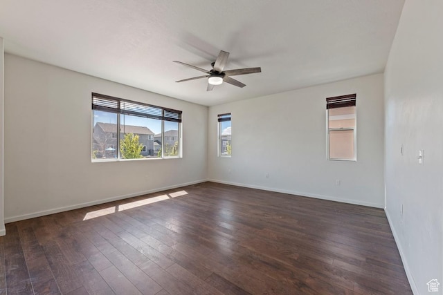 49 W Paper Bark St, Vineyard, UT 84059 - empty room with ceiling fan, dark wood-style floors, and baseboards