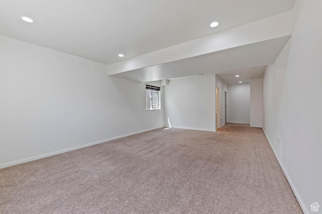 49 W Paper Bark St, Vineyard, UT 84059 - unfurnished room with light colored carpet, recessed lighting, and baseboards