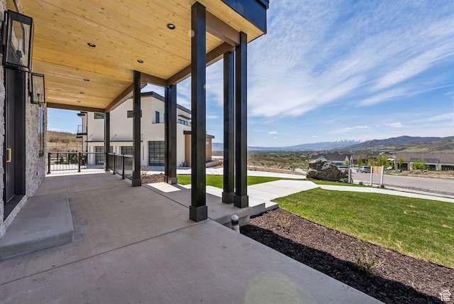 13042 N Prospector Way, Alpine, UT 84004 - view of patio with a mountain view