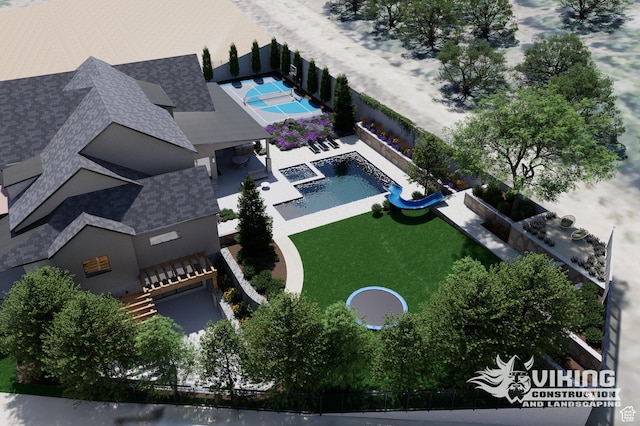 13042 N Prospector Way, Alpine, UT 84004 - aerial view of property and surrounding area featuring a pool area