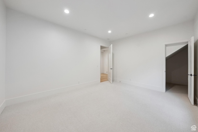 13042 N Prospector Way, Alpine, UT 84004 - unfurnished bedroom with recessed lighting, light carpet, and baseboards