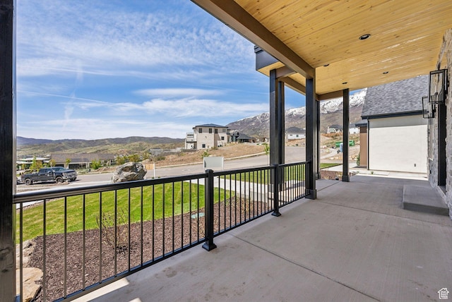13042 N Prospector Way, Alpine, UT 84004 - view of patio / terrace with a mountain view