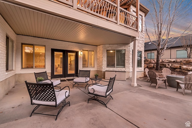 12483 N Timberline Dr, Highland, UT 84003 - view of patio / terrace with french doors
