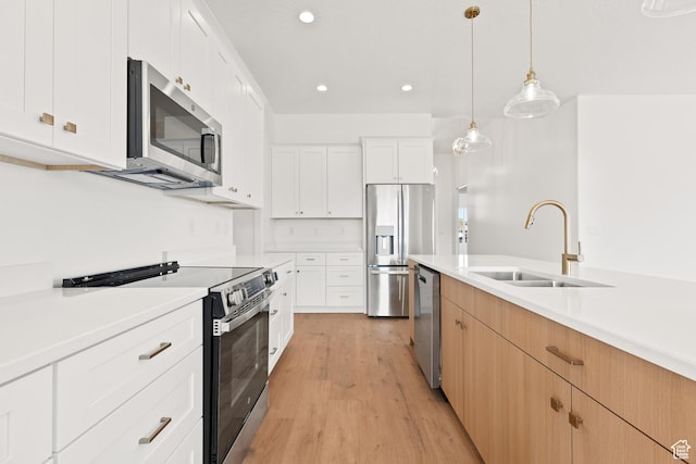 1522 N Zion Cir, Apple Valley, UT 84737 - kitchen featuring light countertops, light wood-style floors, a sink, and stainless steel appliances