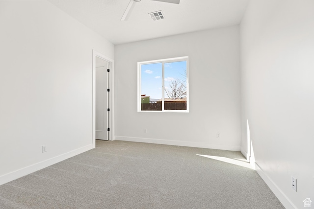 1522 N Zion Cir, Apple Valley, UT 84737 - empty room featuring carpet flooring, visible vents, baseboards, and ceiling fan