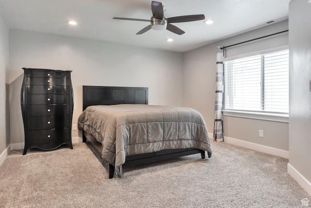 13907 S Birch Leaf W, Herriman, UT 84096 - bedroom featuring visible vents, carpet, baseboards, and recessed lighting