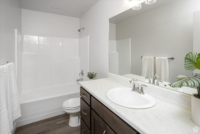 250 W 1200 S Unit 118, Tremonton, UT 84337 - bathroom featuring shower / tub combination, wood finished floors, toilet, and vanity