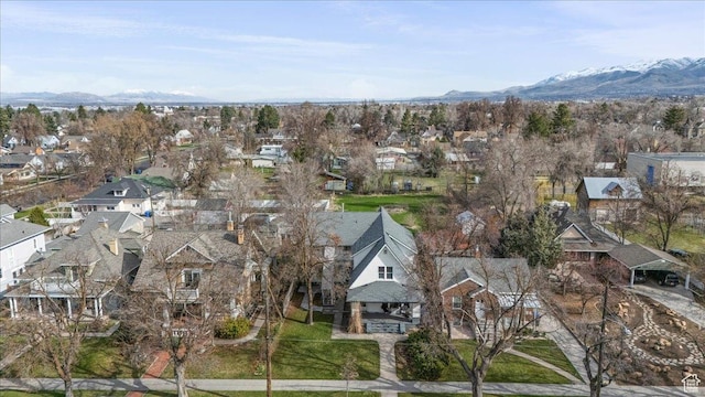 263 W Center St, Logan, UT 84321 - aerial view featuring a mountain view and a residential view