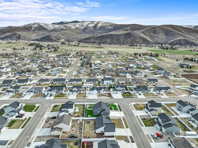 1002 E 2680 S, Heber City, UT 84032 - birds eye view of property featuring a residential view and a mountain view