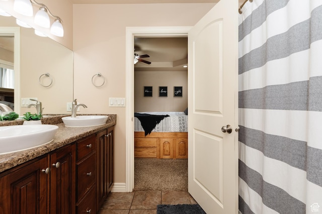 787 S 2nd W, Preston, ID 83263 - ensuite bathroom with double vanity, a sink, tile patterned flooring, and ensuite bath