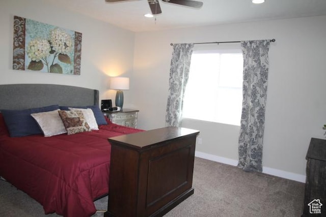 987 W 880 N, American Fork, UT 84003 - bedroom featuring recessed lighting, carpet, baseboards, and ceiling fan