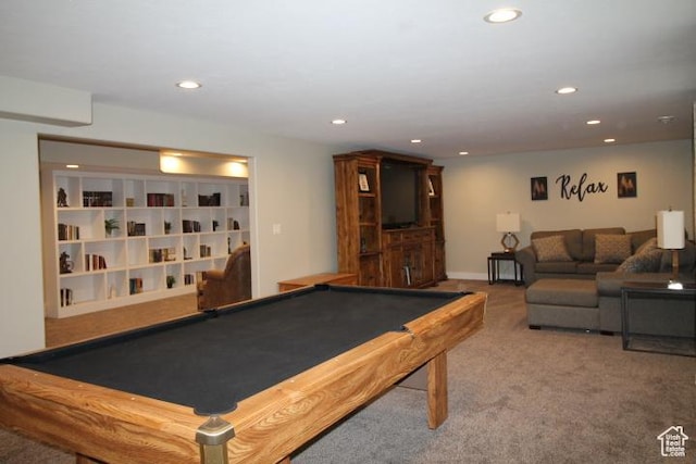 987 W 880 N, American Fork, UT 84003 - recreation room with recessed lighting, carpet, and billiards
