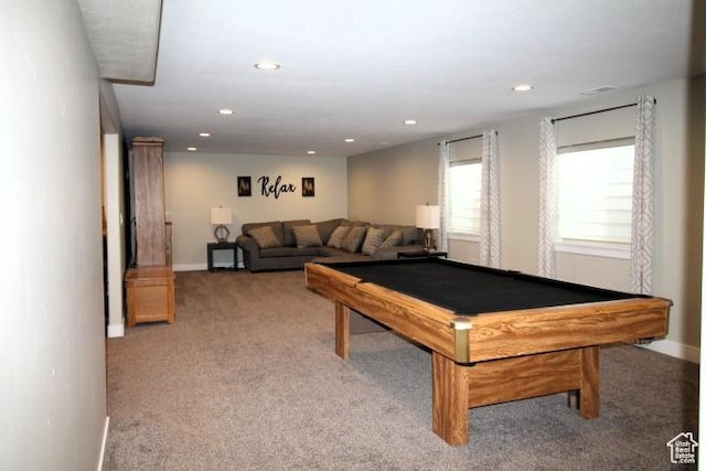 987 W 880 N, American Fork, UT 84003 - game room featuring light carpet, baseboards, pool table, and recessed lighting