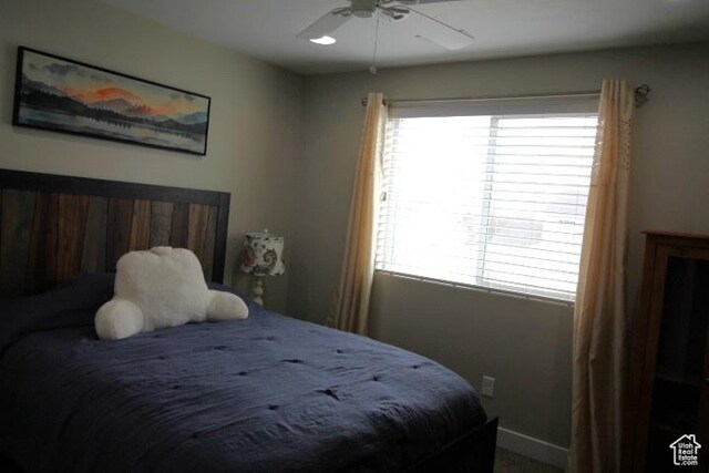 987 W 880 N, American Fork, UT 84003 - bedroom featuring multiple windows, ceiling fan, and baseboards