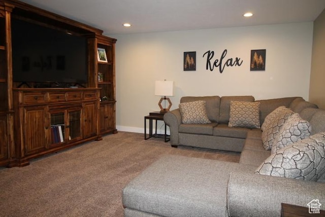 987 W 880 N, American Fork, UT 84003 - living area featuring carpet flooring, baseboards, and recessed lighting
