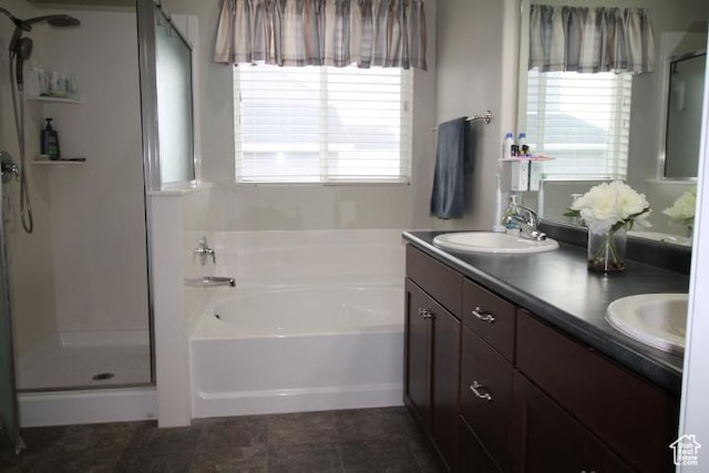 987 W 880 N, American Fork, UT 84003 - bathroom with a stall shower, a wealth of natural light, and a sink