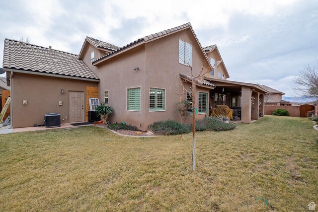 931 E Bramble Way, Washington, UT 84780 - rear view of property with stucco siding and a lawn