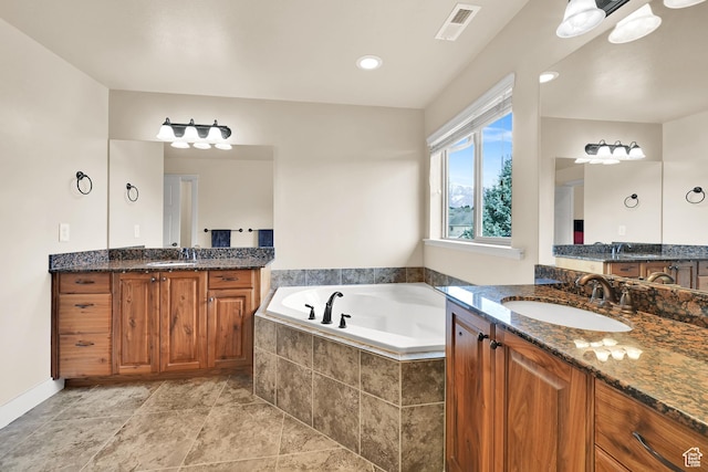 3182 N 1350 W, Pleasant View, UT 84414 - bathroom featuring two vanities and a bath