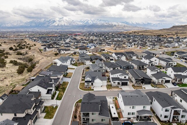 14902 S Fawley Ln, Herriman, UT 84096 - birds eye view of property with a mountain view and a residential view