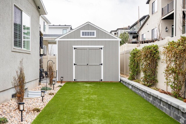 14902 S Fawley Ln, Herriman, UT 84096 - view of shed featuring a fenced backyard