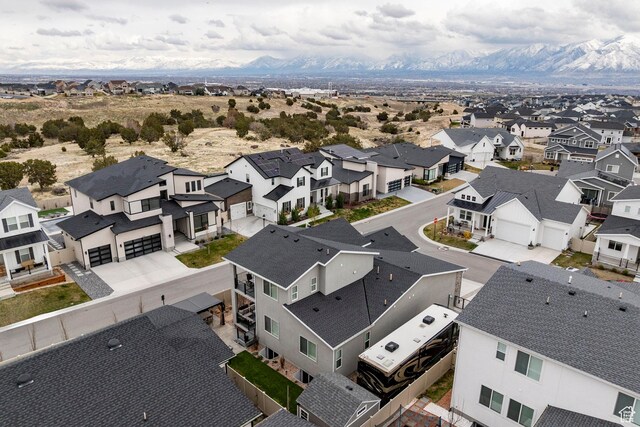14902 S Fawley Ln, Herriman, UT 84096 - aerial view with a mountain view and a residential view