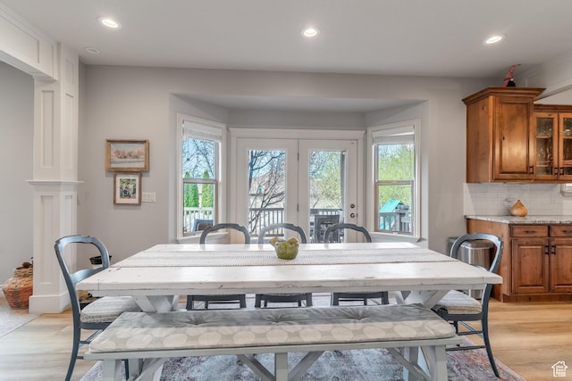 1255 W 3300 N, Pleasant View, UT 84414 - dining room with light wood-style flooring, a healthy amount of sunlight, and recessed lighting