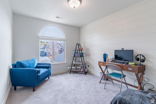 1255 W 3300 N, Pleasant View, UT 84414 - office with baseboards, visible vents, carpet, and a textured ceiling