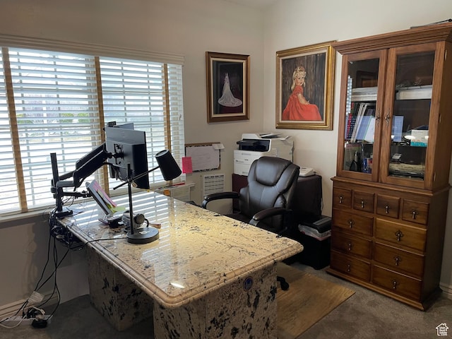 view of carpeted office