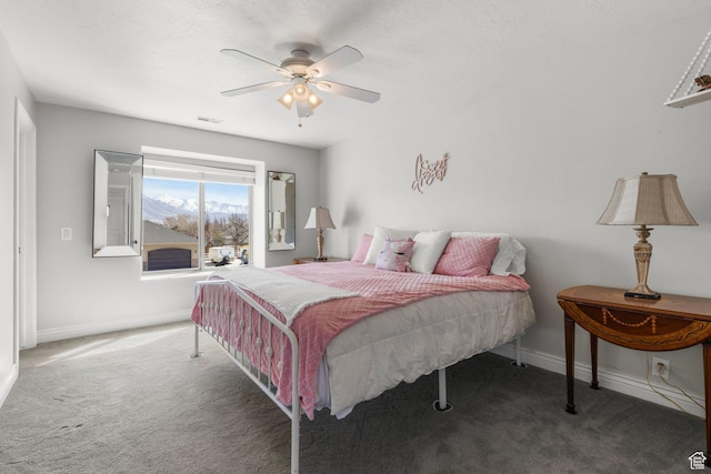 13053 S 1300 W, Riverton, UT 84065 - bedroom featuring carpet flooring, baseboards, and a ceiling fan
