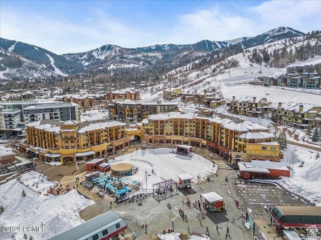 3720 N Sundial Ct Unit B417, Park City, UT 84098 - snowy aerial view with a mountain view