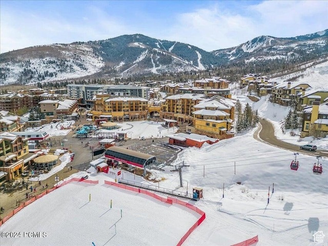 3720 N Sundial Ct Unit B417, Park City, UT 84098 - snowy aerial view featuring a mountain view