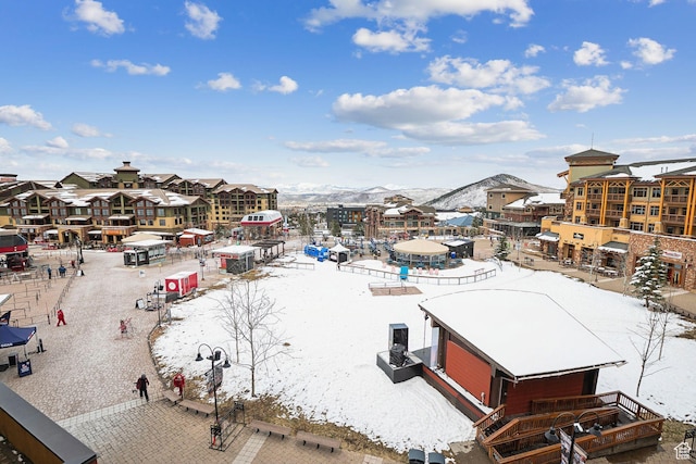 3720 N Sundial Ct Unit B417, Park City, UT 84098 - snowy aerial view featuring a mountain view