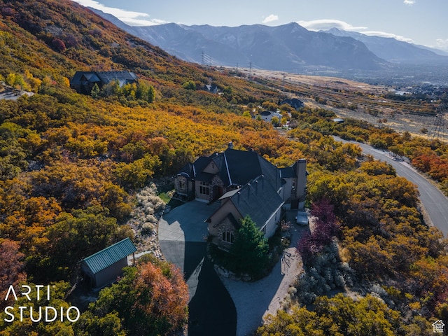 5055 Waterfall Dr, Pleasant View, UT 84414 - birds eye view of property featuring a mountain view