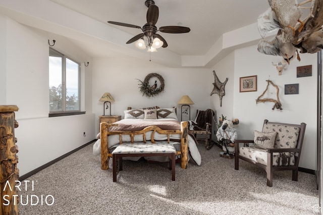 5055 Waterfall Dr, Pleasant View, UT 84414 - bedroom with carpet flooring, baseboards, and ceiling fan