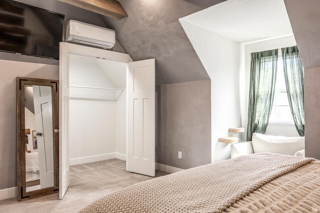 1468 S 100 W, Orem, UT 84058 - carpeted bedroom with a wall mounted AC, baseboards, and lofted ceiling