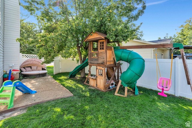 1468 S 100 W, Orem, UT 84058 - view of play area with a fenced backyard and a yard