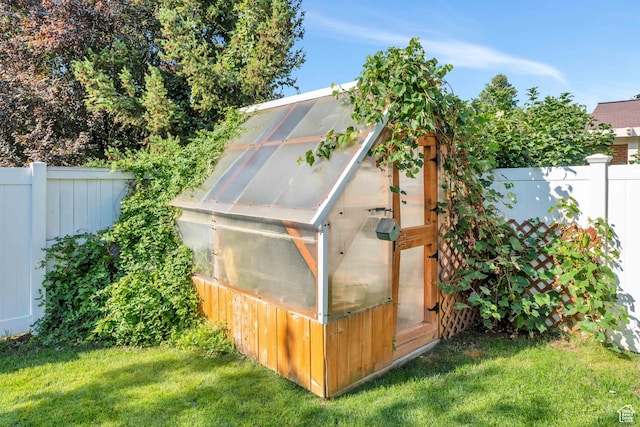 1468 S 100 W, Orem, UT 84058 - view of greenhouse with a yard and fence private yard