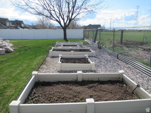760 S Wellington Dr W, Kaysville, UT 84037 - view of yard with fence and a garden