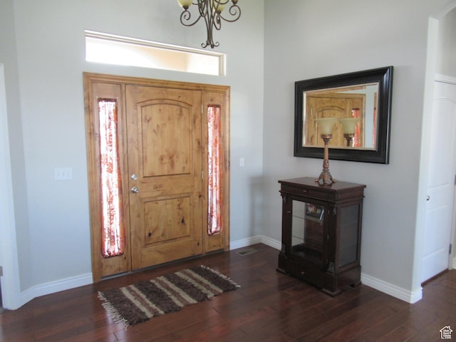 760 S Wellington Dr W, Kaysville, UT 84037 - entryway with a notable chandelier, baseboards, and wood finished floors