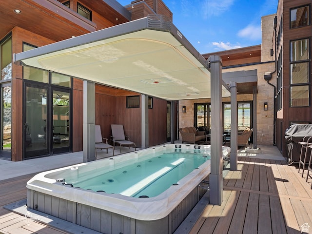 6639 E Chaparral Rd, Huntsville, UT 84317 - wooden terrace with hot tub deck surround