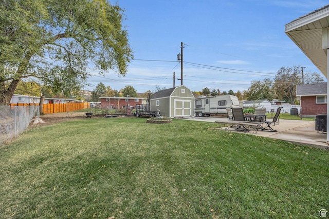 410 N 175 E, North Salt Lake, UT 84054 - view of yard with an outbuilding, a shed, fence, and a patio area