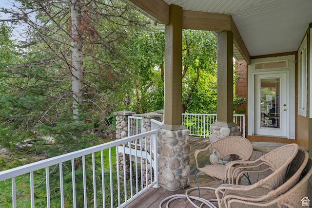view of wooden terrace