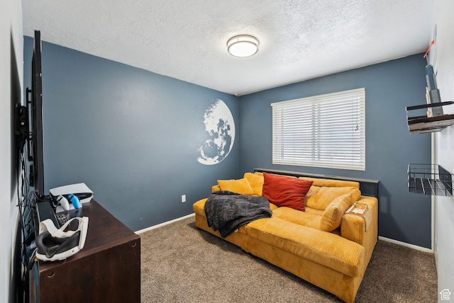 1567 Heather Dr, Layton, UT 84040 - living area featuring carpet flooring, baseboards, and a textured ceiling