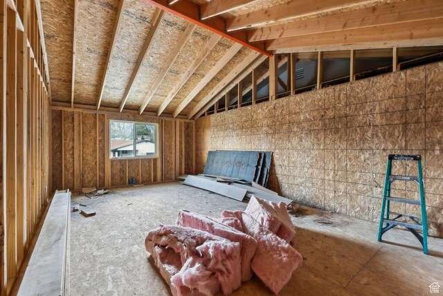 1567 Heather Dr, Layton, UT 84040 - miscellaneous room with lofted ceiling