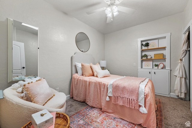 682 N 700 E, Lehi, UT 84043 - bedroom with a textured wall, ceiling fan, and carpet