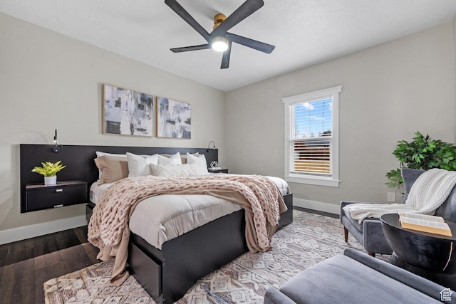 682 N 700 E, Lehi, UT 84043 - bedroom with baseboards, wood finished floors, and a ceiling fan