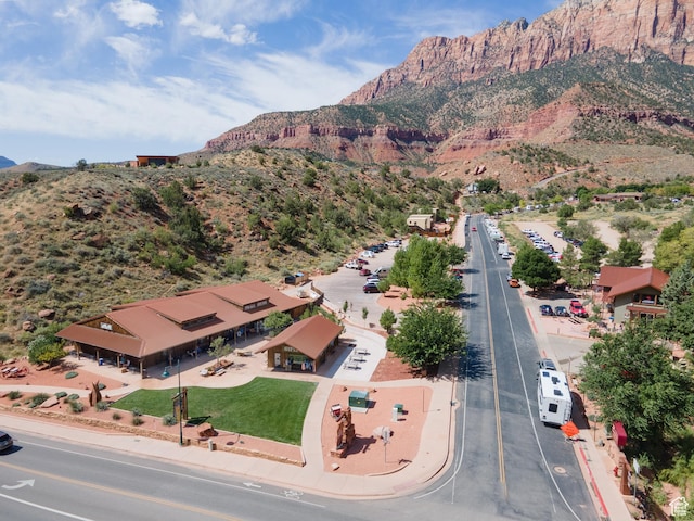 35 Lion Blvd, Springdale, UT 84767 - drone / aerial view with a mountain view